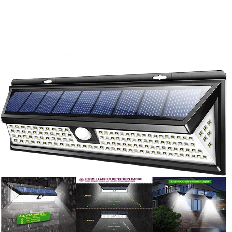 Waterproof and Comes with Built-in PIR Motion and Night Sensor Garage by SPV Lights Free 2 Year Warranty Solar Lighting for Outdoor Super Bright Solar Security Light Shed Garden 