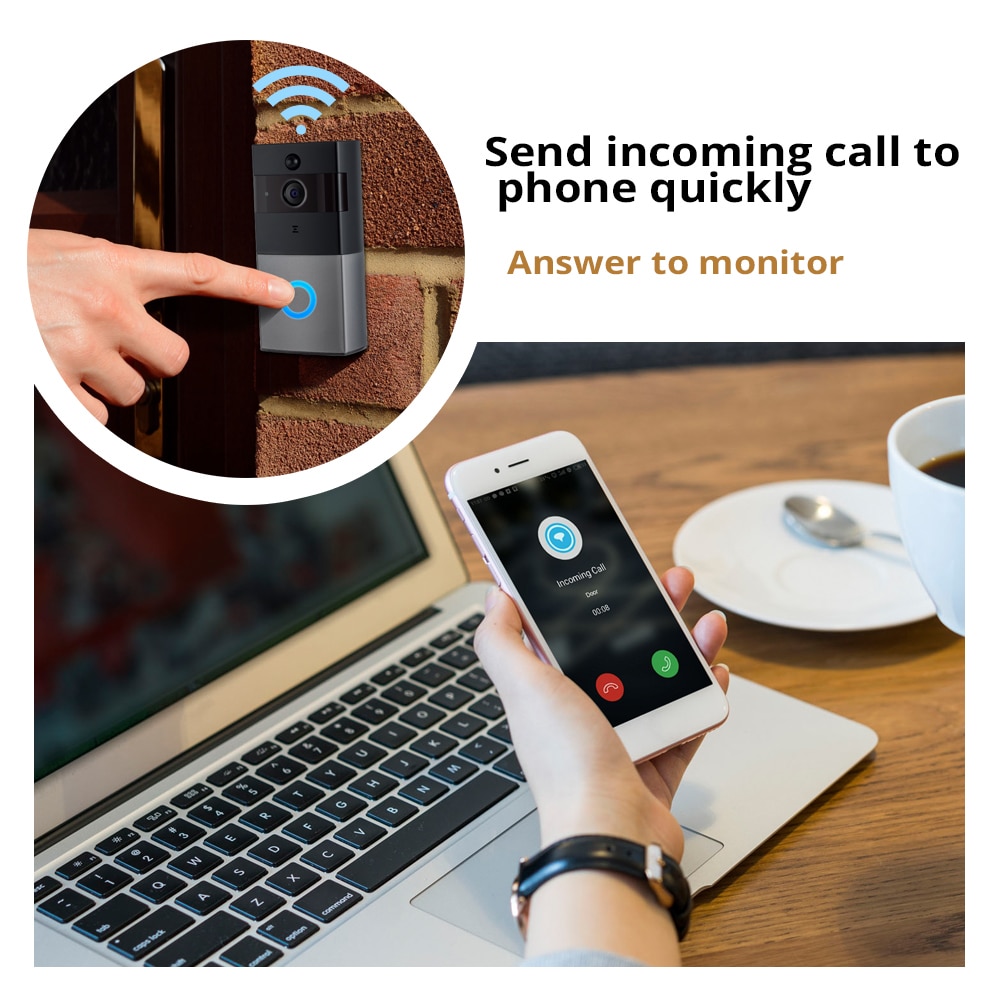 Wireless Doorbell With Camera Intercom Vip 360