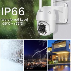 1080P Cloud Wifi PTZ Camera Outdoor 2MP Auto Tracking Home Security IP Camera 4X Digital Zoom Speed Dome Camera with Siren Light 2