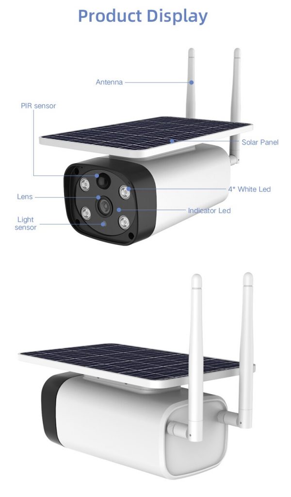 SmartYiBa 4G sim card supported Starlight Night Vision Solar IP Camera Solar Powered Cloud Storage Wire Free PIR Detection 5