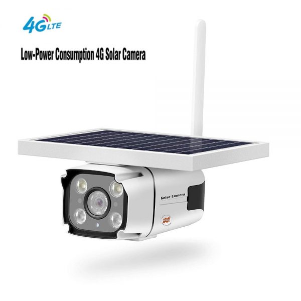 SmartYIBA 4G Solar Camera with 2-way Intercom 5.5w Solar Panel PIR Motion Detection Free Cloud Storage HD IP Camera Rainproof 2