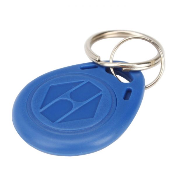 10 pack of thick 125KHz RFID proximity keyfobs with keyring for access control systems.