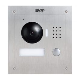 A stylish and heavy duty 2-wire intercom door station. It features an adjustable camera mount