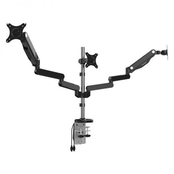 The LCDBKT-B3M is a flexible monitor arm bracket that has 360° rotation and a wide tilt/swivel angle adjustment