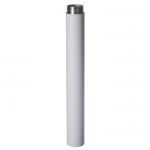 Powder coated aluminium extender for ceiling mount brackets for surveillance cameras.