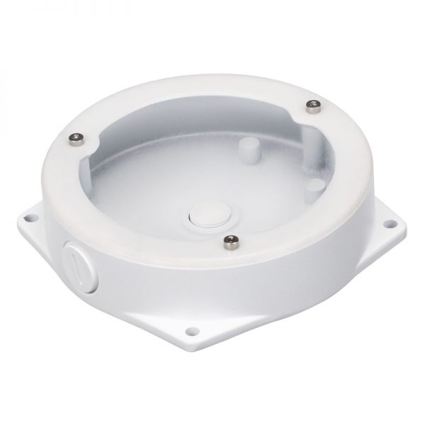 Aluminium adapter/junction box used as a spacer or as connector for corner & pole mounts.