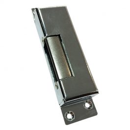 The VIP Vision ACLOC104 is a strong surface mount electric door strike for use with access control systems. It features a durable chrome faceplate and is configured in fail-secure mode in the event of power loss.