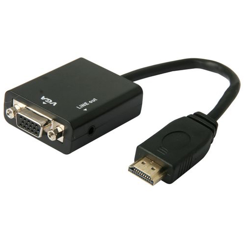 The HDMITOVGA adapter cable is perfect for connecting CCTV surveillance recorders with HDMI input to display monitors with VGA output.