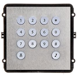 The INTIPVDSK is a keypad IP door station module for the VIP Vision Multi-Tenant Intercom Series. This compact unit features a robust stainless steel front pane