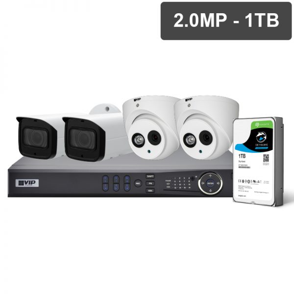 VIP Vision Professional Series CCTV kits offer broadcast-quality image performance with built-in Power over Ethernet for fast installations. Mix & match any equivalent priced dome or bullet camera to suit your installation needs.