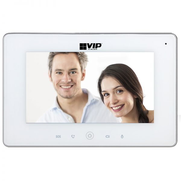 The INTIPMONDW is a part of the VIP Vision range of elegant indoor monitors to accompany your IP video intercom solution. The monitor operates with a capacitive touch screen