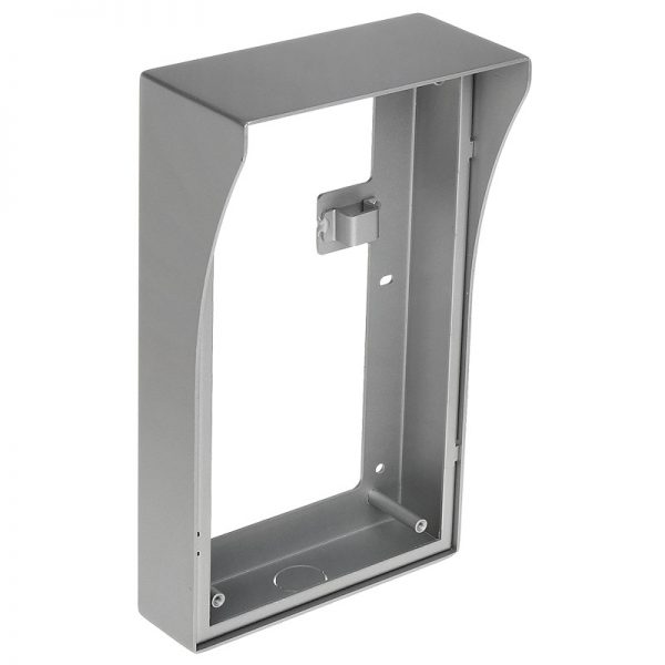 Multi-Tenant IP intercom apartment door station surface mount box. For use with 2 x Multi-Tenant Intercom modules.