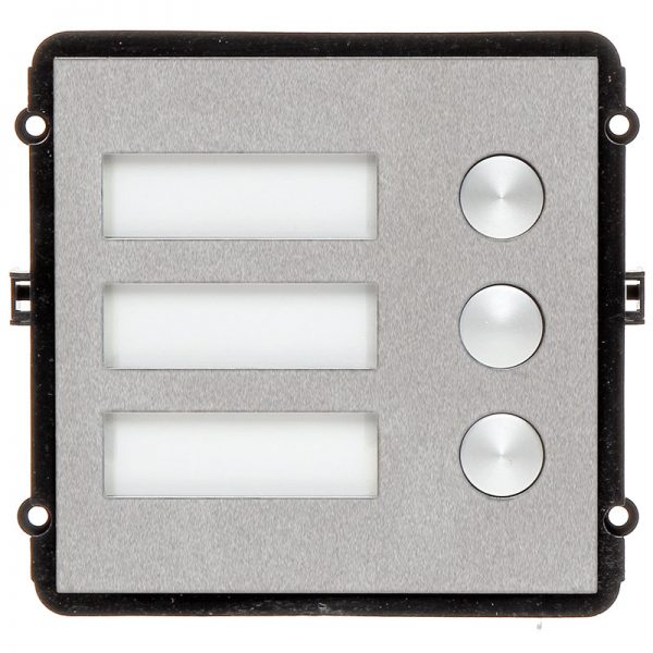 The INTIPVDSB is a 3 button IP door station module for the VIP Vision Multi-Tenant Intercom Series. This compact unit features a robust stainless steel front pane