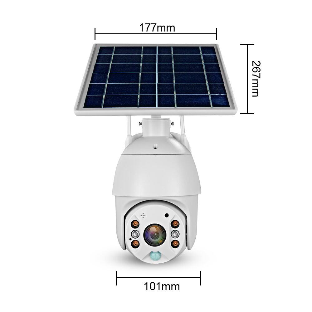 Battery & Solar Powered Security Surveillance Camera - PTZ 4G & WiFi camera with 8W solar panel 21