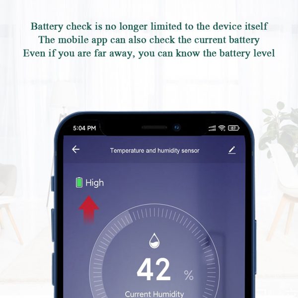 Tuya WiFi Temperature and Humidity Sensor Indoor Smart Life APP Battery  Thermometer Hygrometer Monitor Works With Alexa Google