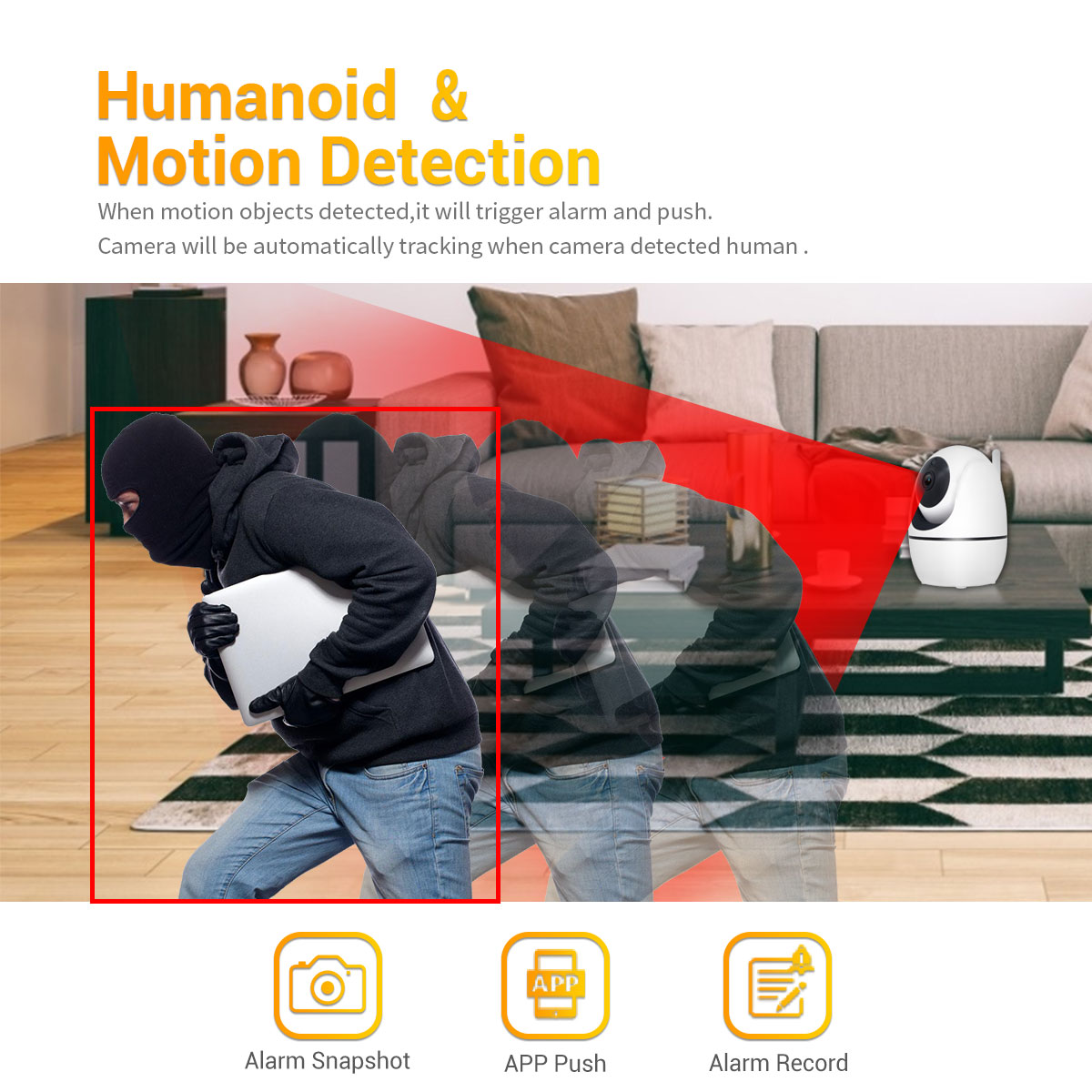 Baby Monitoring Camera Humanoid & Motion Detection