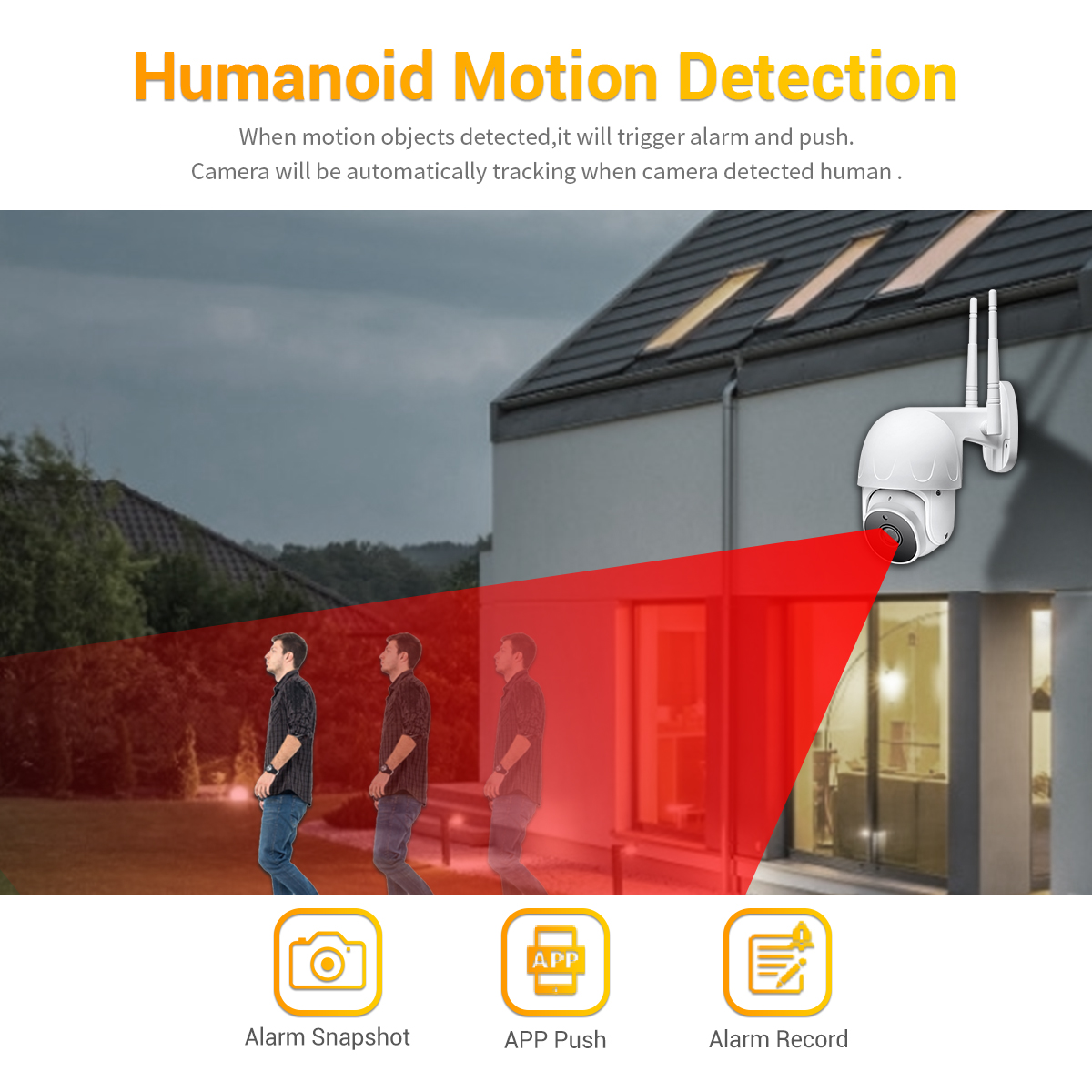 Outdoor Security Camera with Human Motion Detection
