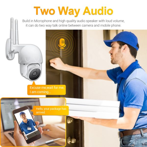 Outdoor Security Camera with 2 Way Audio