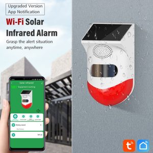 Outdoor Motion Detector with Siren, Strobe, Solar, Battery and wifi 3