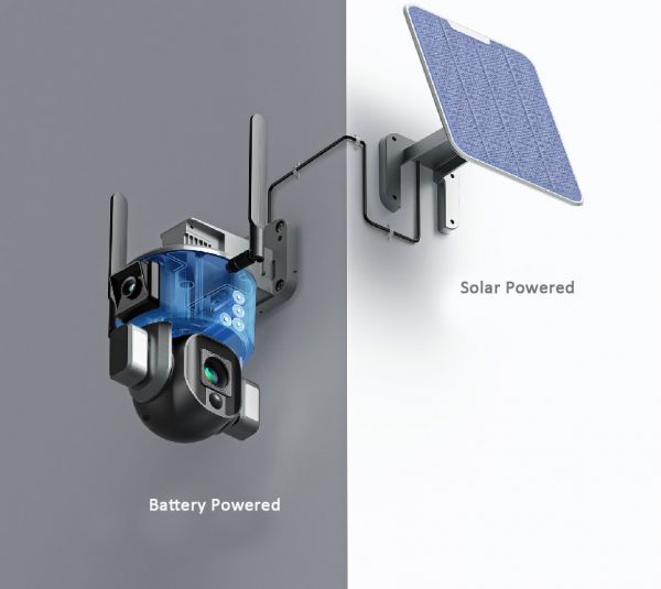 Solar & Battery Dual Lens Security Camera 10x zoom and 24/7 recording (4G) 4